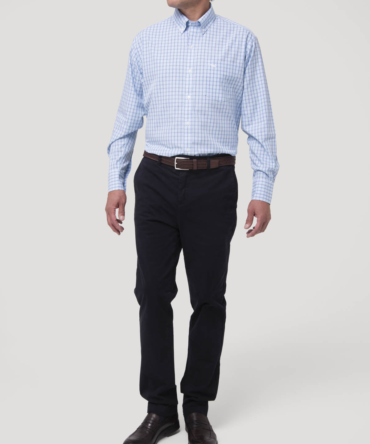 Camisa Algodón Hombre WF PB Azul Rockford