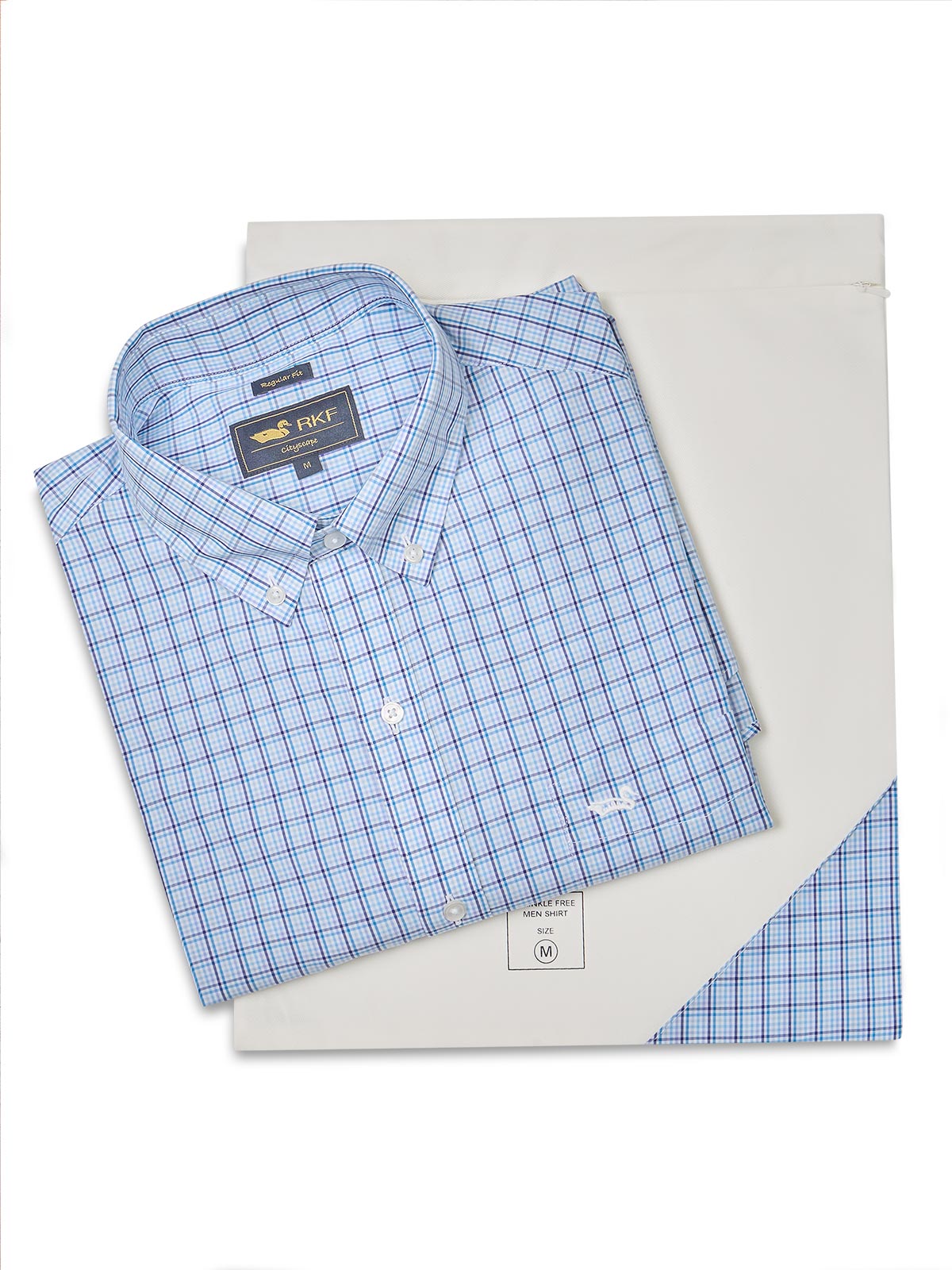 Camisa Algodón Hombre WF PB Azul Rockford