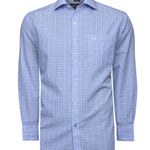 Camisa Algodón Hombre Wf Pc Azul Cuadrillé Rockford