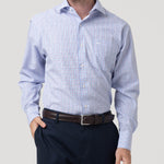 Camisa Algodón Hombre Wf Pc Azul Cuadrillé Rockford