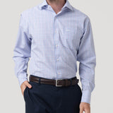 Camisa Algodón Hombre Wf Pc Azul Cuadrillé Rockford