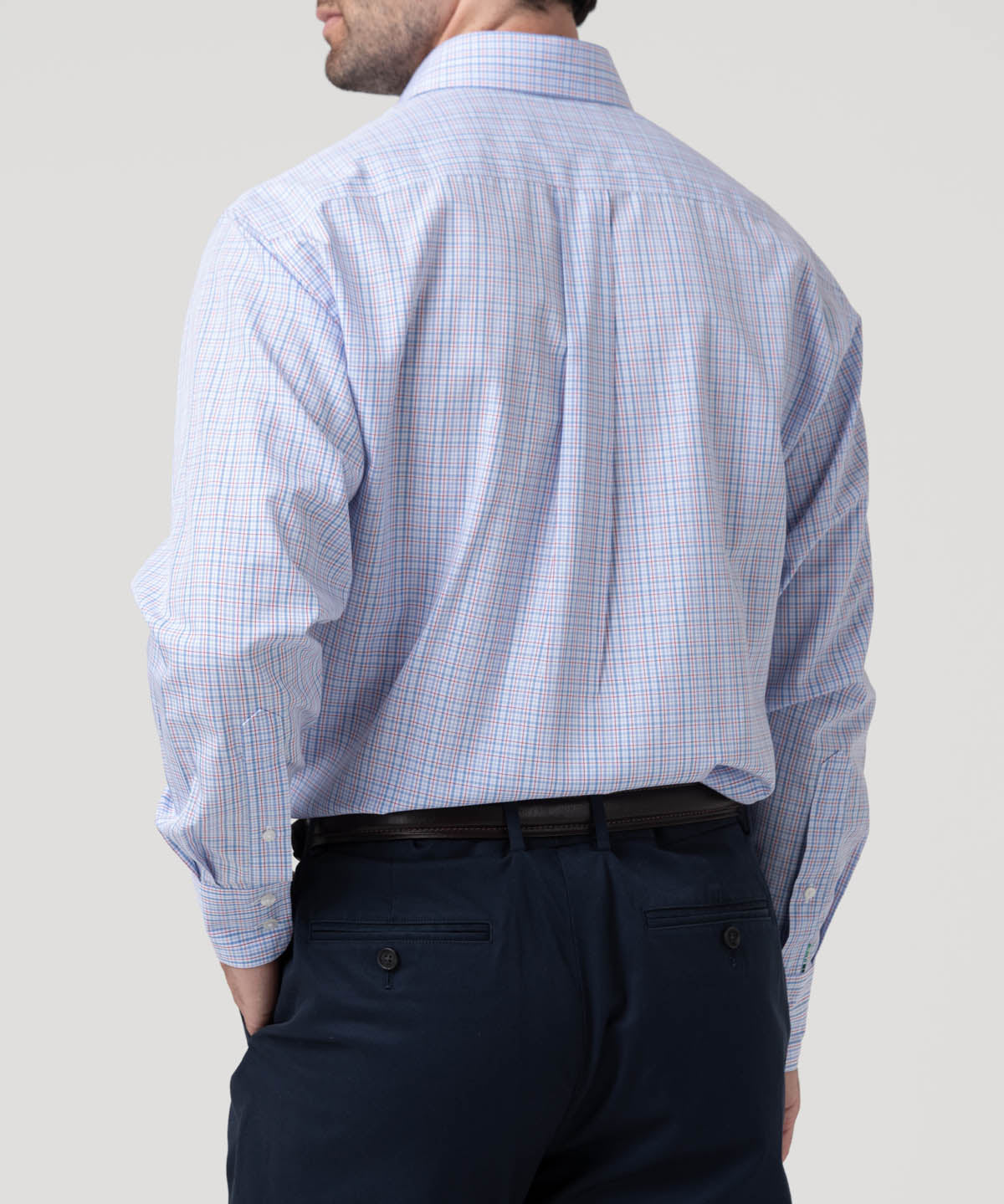 Camisa Algodón Hombre Wf Pc Azul Cuadrillé Rockford
