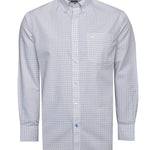 Camisa Algodón Hombre Wf Pb Blanco Cuadrillé Rockford