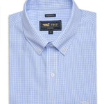 Camisa Algodón Hombre Wf Pb Celeste Cuadrillé Rockford