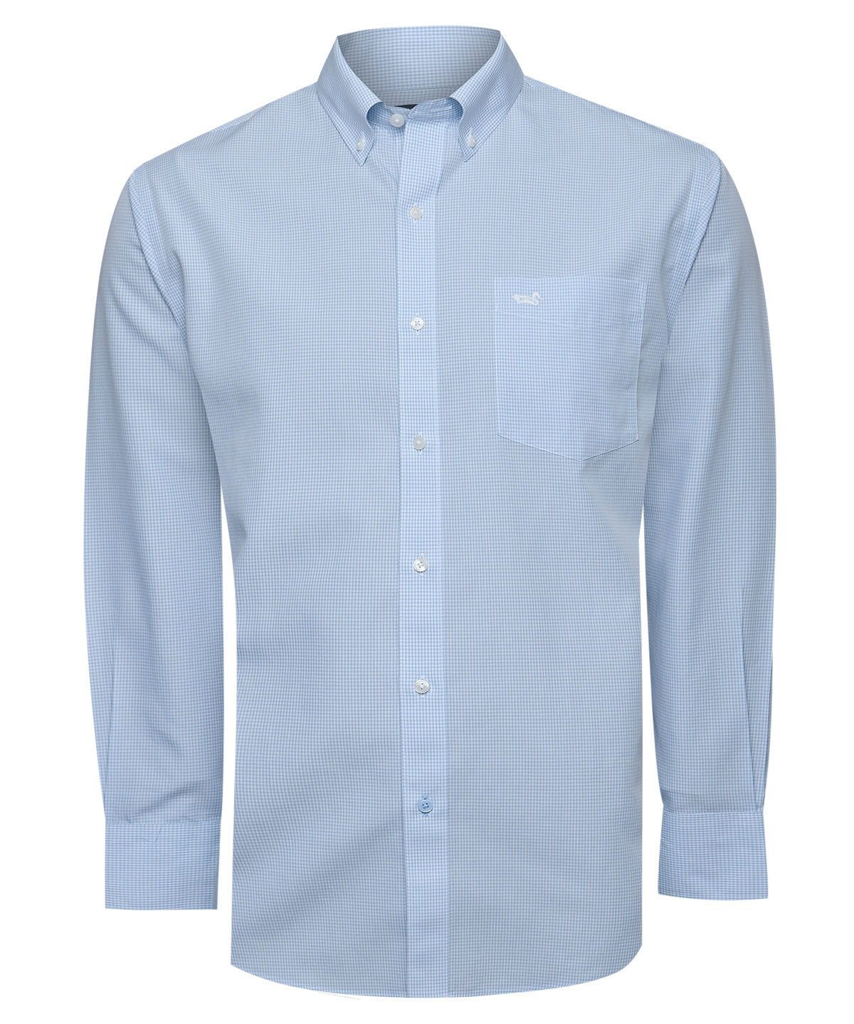 Camisa Algodón Hombre Wf Pb Azul Cuadrillé Rockford