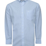 Camisa Algodón Hombre Wf Pb Azul Cuadrillé Rockford