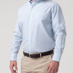 Camisa Algodón Hombre Wf Pb Azul Cuadrillé Rockford