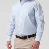Camisa Algodón Hombre Wf Pb Azul Cuadrillé Rockford