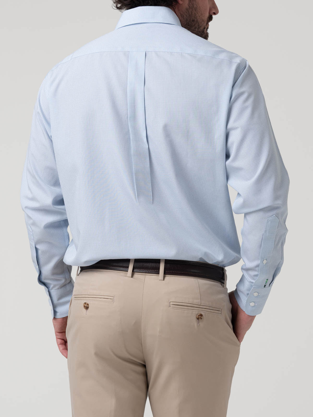 Camisa Algodón Hombre Wf Pb Azul Cuadrillé Rockford