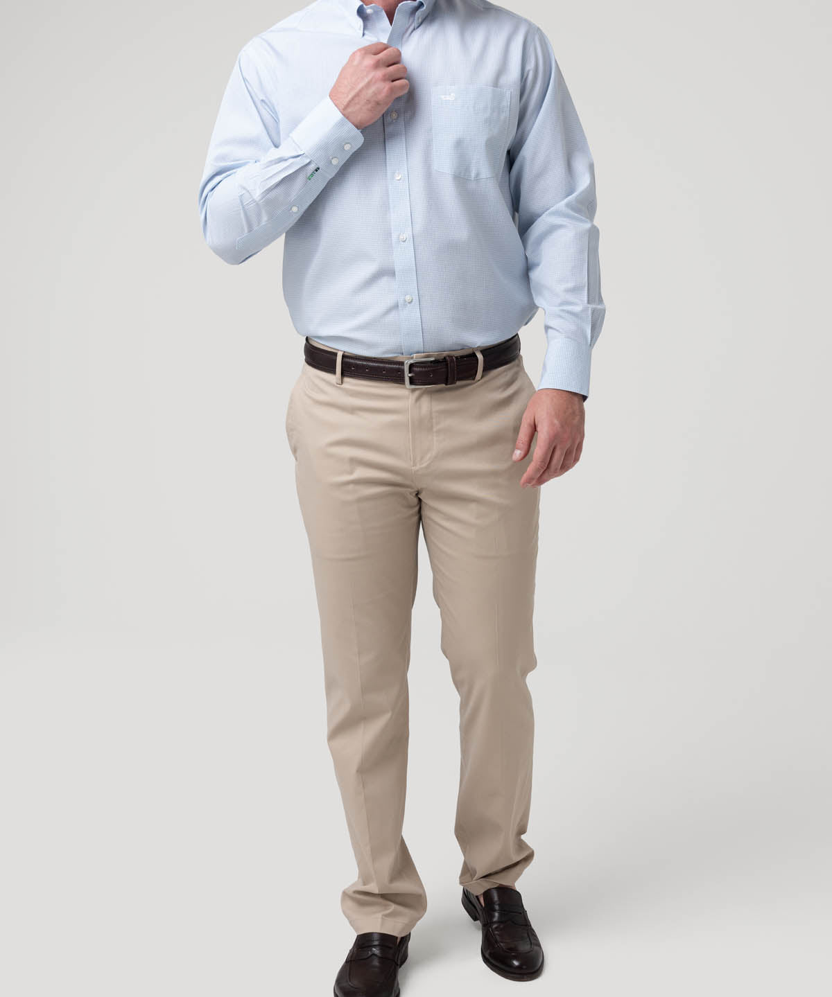 Camisa Algodón Hombre Wf Pb Azul Cuadrillé Rockford