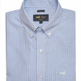 Camisa Algodón Hombre Wf Pb Azul Rayas Rockford