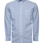 Camisa Algodón Hombre Wf Pb Azul Rayas Rockford