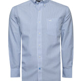 Camisa Algodón Hombre Wf Pb Azul Rayas Rockford