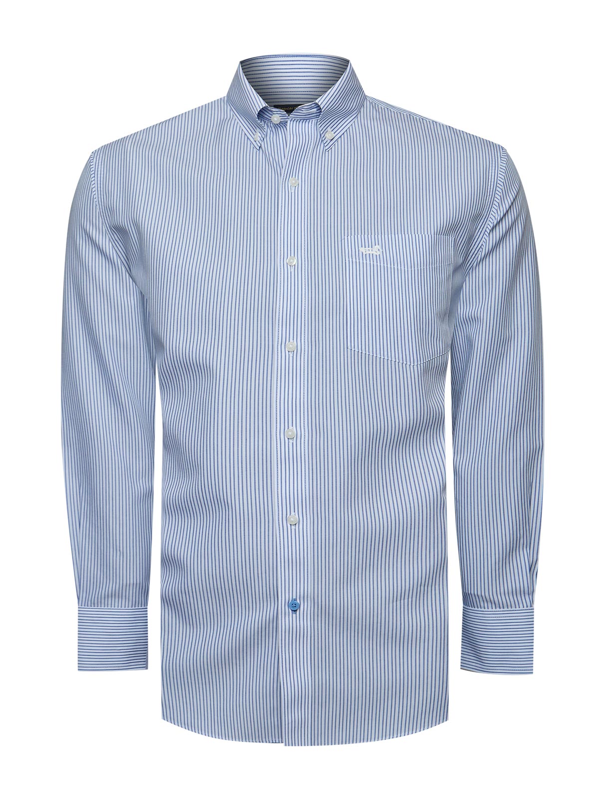 Camisa Algodón Hombre Wf Pb Azul Rayas Rockford