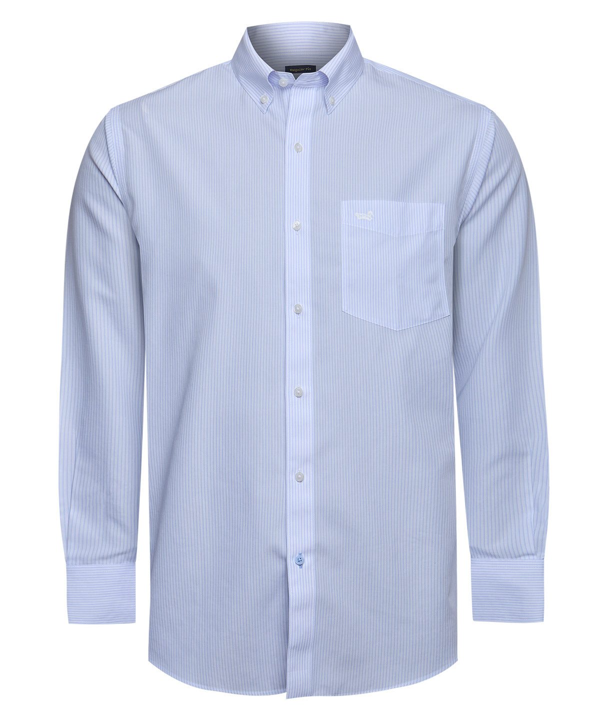 Camisa Algodón Hombre Wf Pb Celeste Rayas Rockford