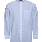 Camisa Algodón Hombre Wf Pb Celeste Rayas Rockford