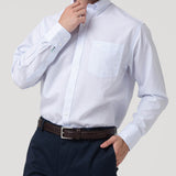 Camisa Algodón Hombre Wf Pb Celeste Rayas Rockford