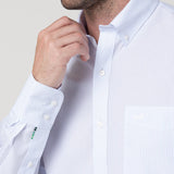 Camisa Algodón Hombre Wf Pb Celeste Rayas Rockford