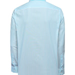 Camisa Algodón Hombre Lain Celeste Rayas Rockford