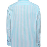 Camisa Algodón Hombre Lain Celeste Rayas Rockford