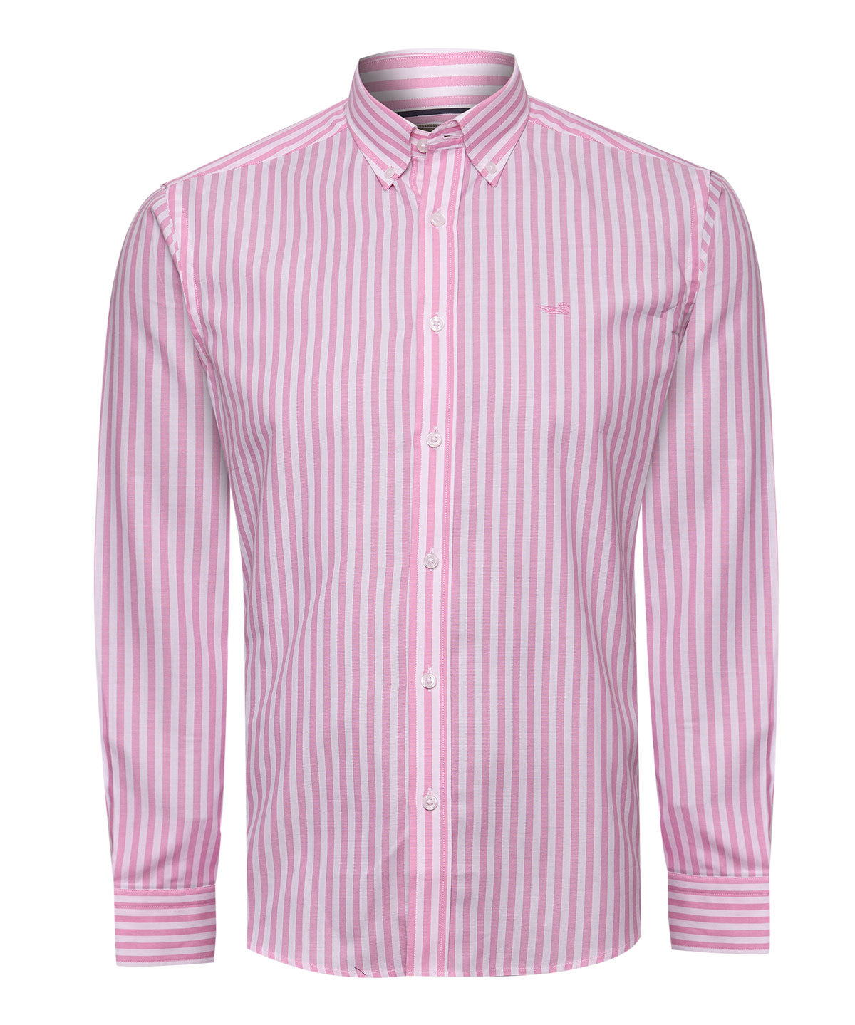 Camisa Algodón Hombre Lain Rosado Rayas Rockford
