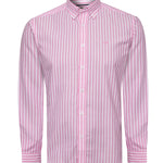 Camisa Algodón Hombre Lain Rosado Rayas Rockford