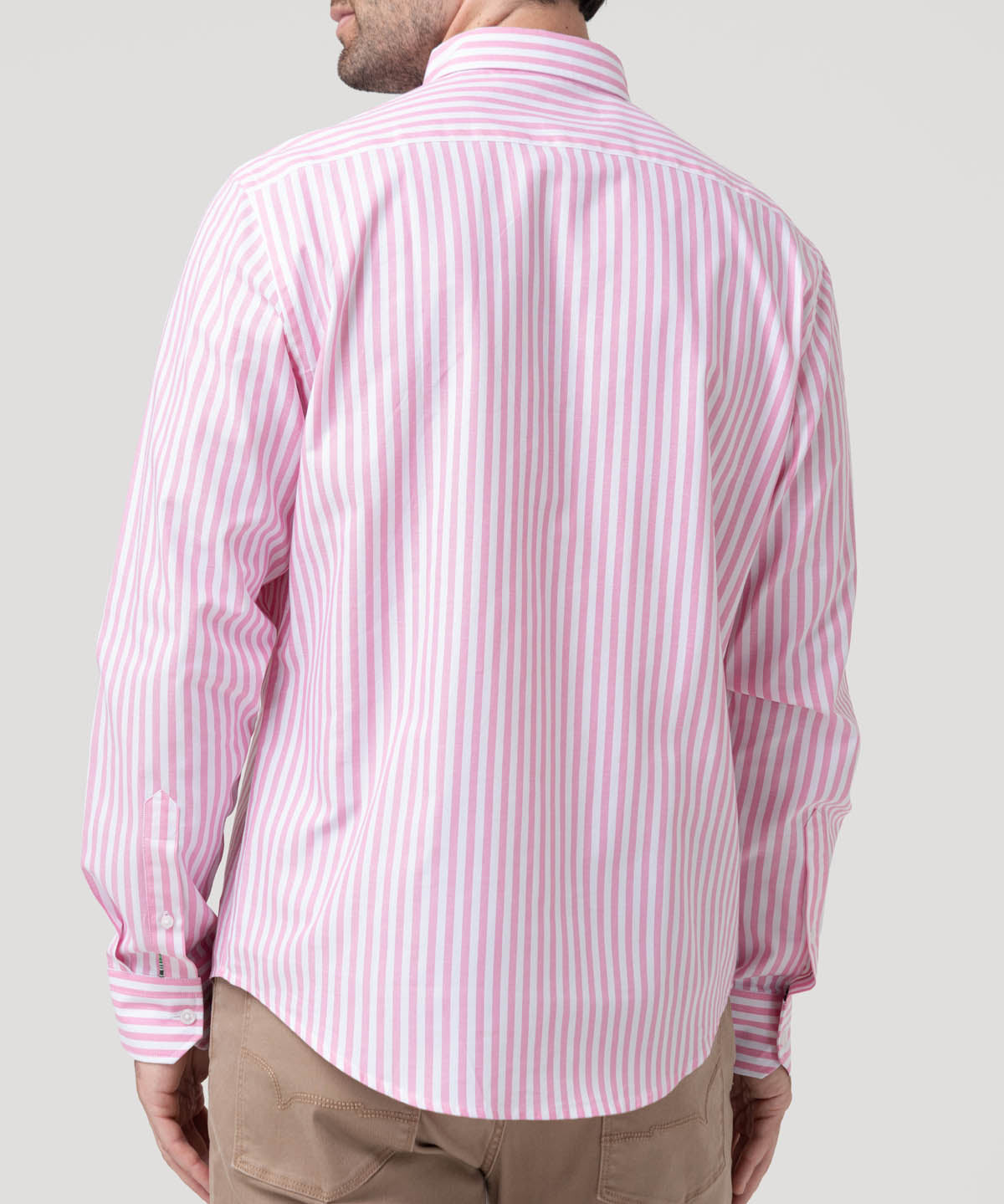 Camisa Algodón Hombre Lain Rosado Rayas Rockford