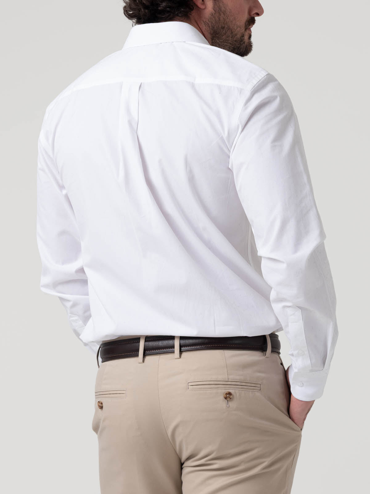 Camisa Algodón Hombre Easysolid Blanco Rockford