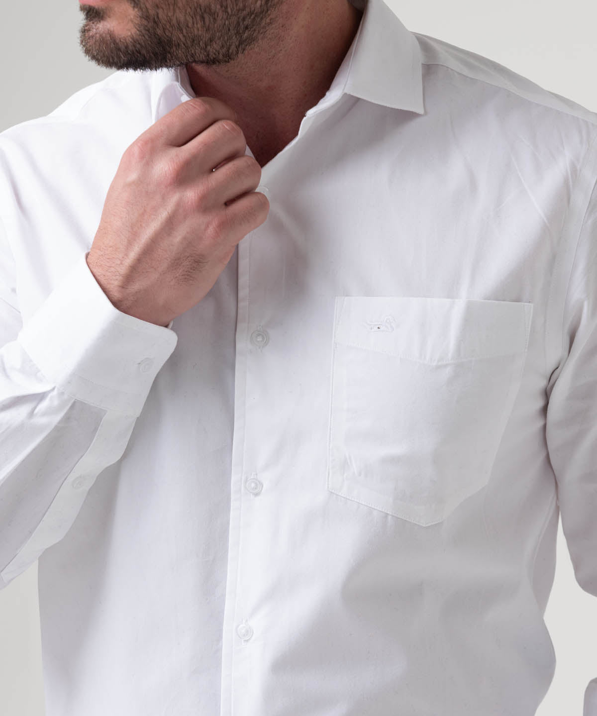 Camisa Algodón Hombre Easysolid Blanco Rockford