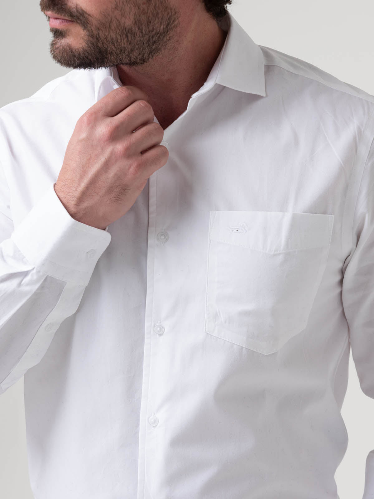 Camisa Algodón Hombre Easysolid Blanco Rockford