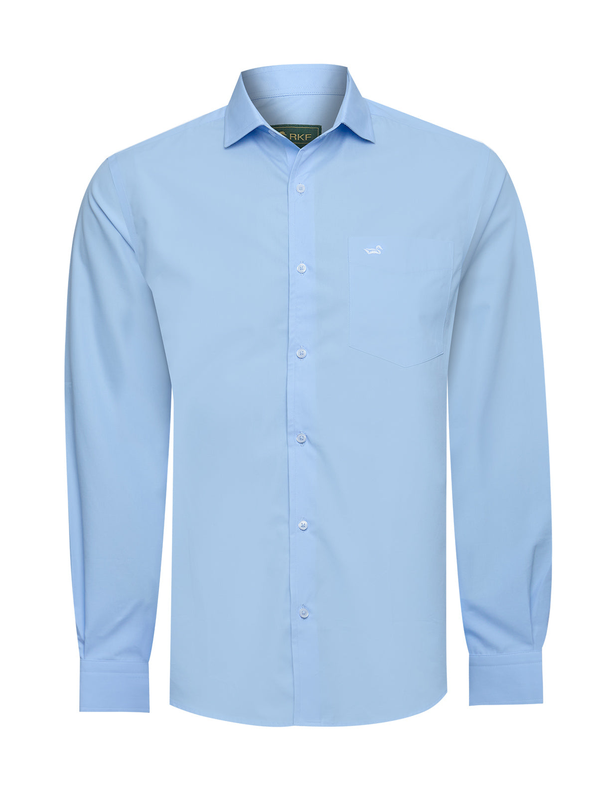 Camisa Algodón Hombre Easysolid Azul Rockford