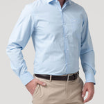Camisa Algodón Hombre Easysolid Azul Rockford