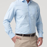 Camisa Algodón Hombre Easysolid Azul Rockford
