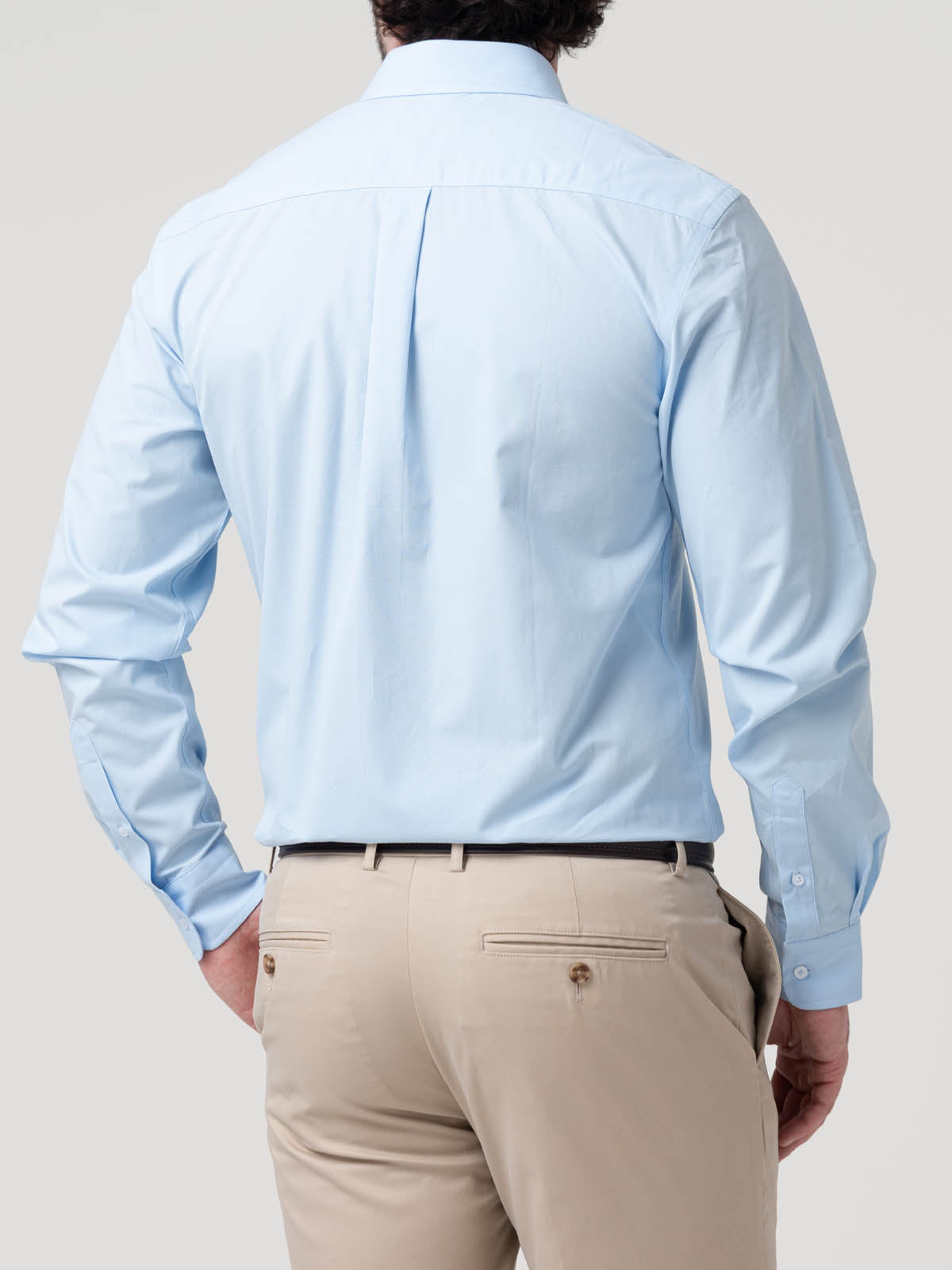 Camisa Algodón Hombre Easysolid Azul Rockford