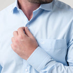 Camisa Algodón Hombre Easysolid Azul Rockford