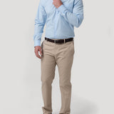 Camisa Algodón Hombre Easysolid Azul Rockford