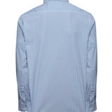Camisa Algodón Hombre Windsor Celeste Rayas Rockford