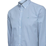 Camisa Algodón Hombre Windsor Celeste Rayas Rockford