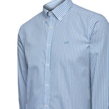 Camisa Algodón Hombre Windsor Celeste Rayas Rockford