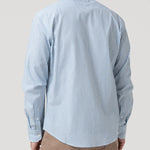 Camisa Algodón Hombre Windsor Celeste Rayas Rockford