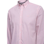 Camisa Algodón Hombre Windsor Rosado Rayas Rockford