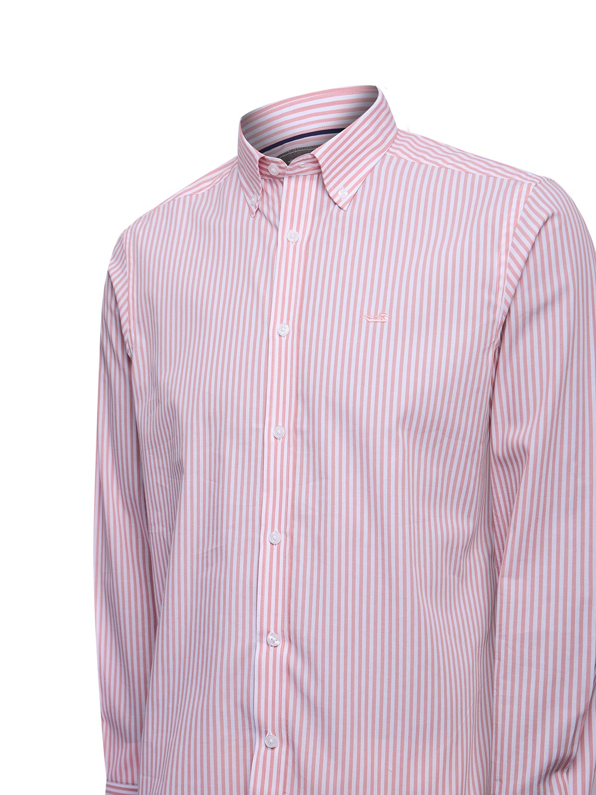 Camisa Algodón Hombre Windsor Rosado Rayas Rockford
