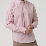 Camisa Algodón Hombre Windsor Rosado Rayas Rockford