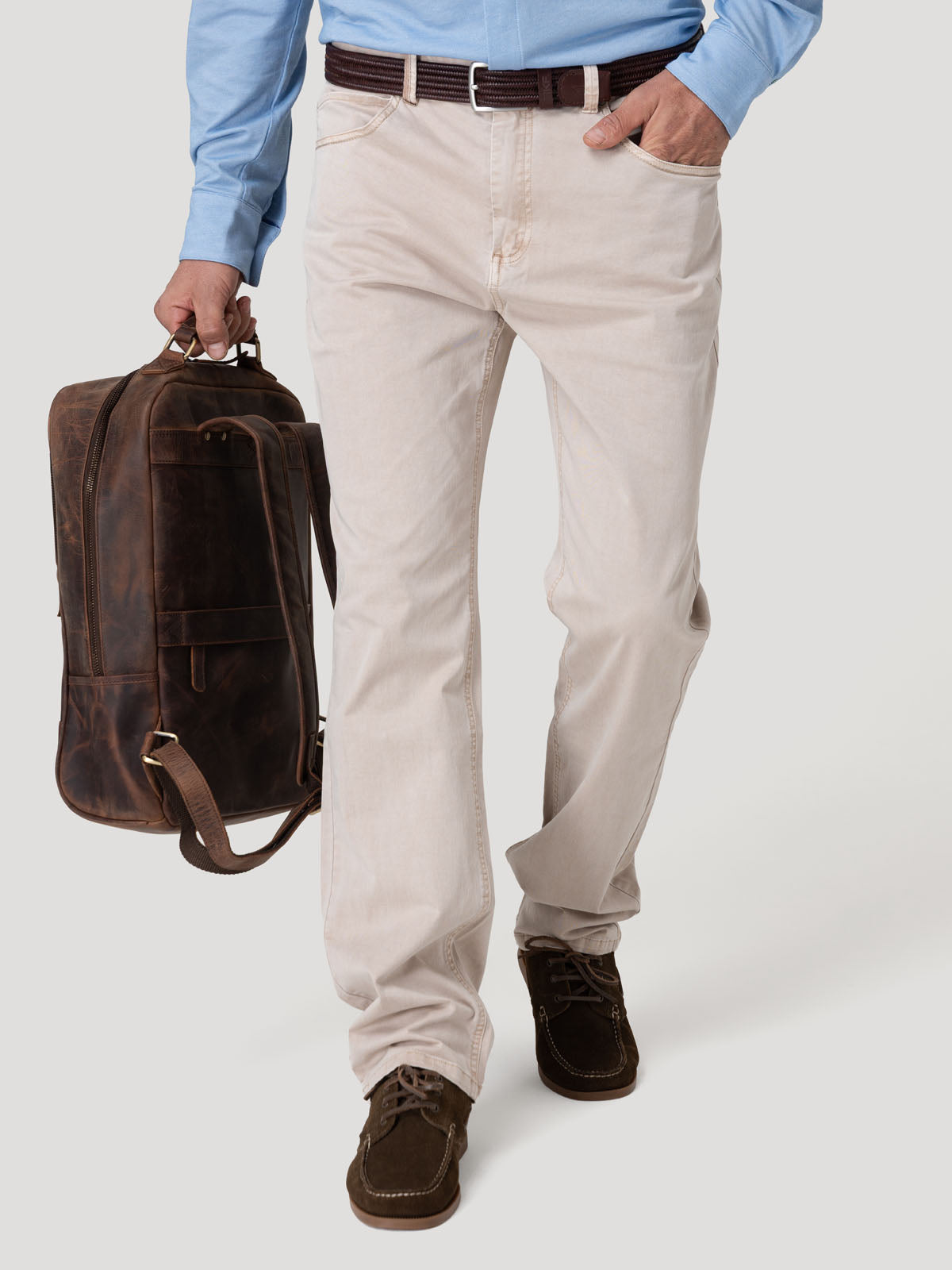 Pantalón Algodón Hombre Five Beige Rockford