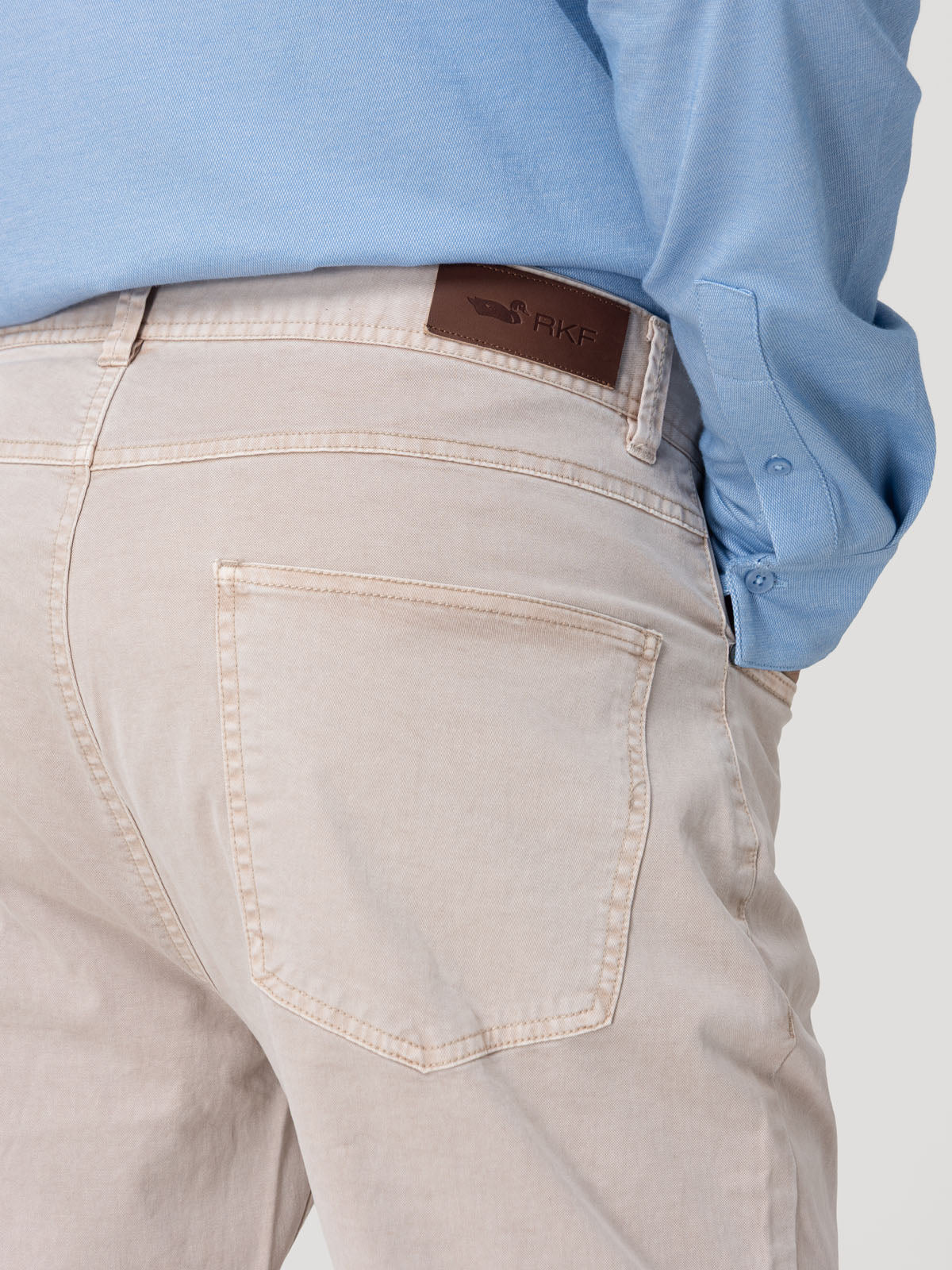 Pantalón Algodón Hombre Five Beige Rockford