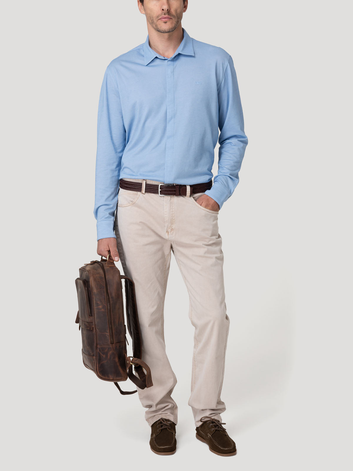 Pantalón Algodón Hombre Five Beige Rockford