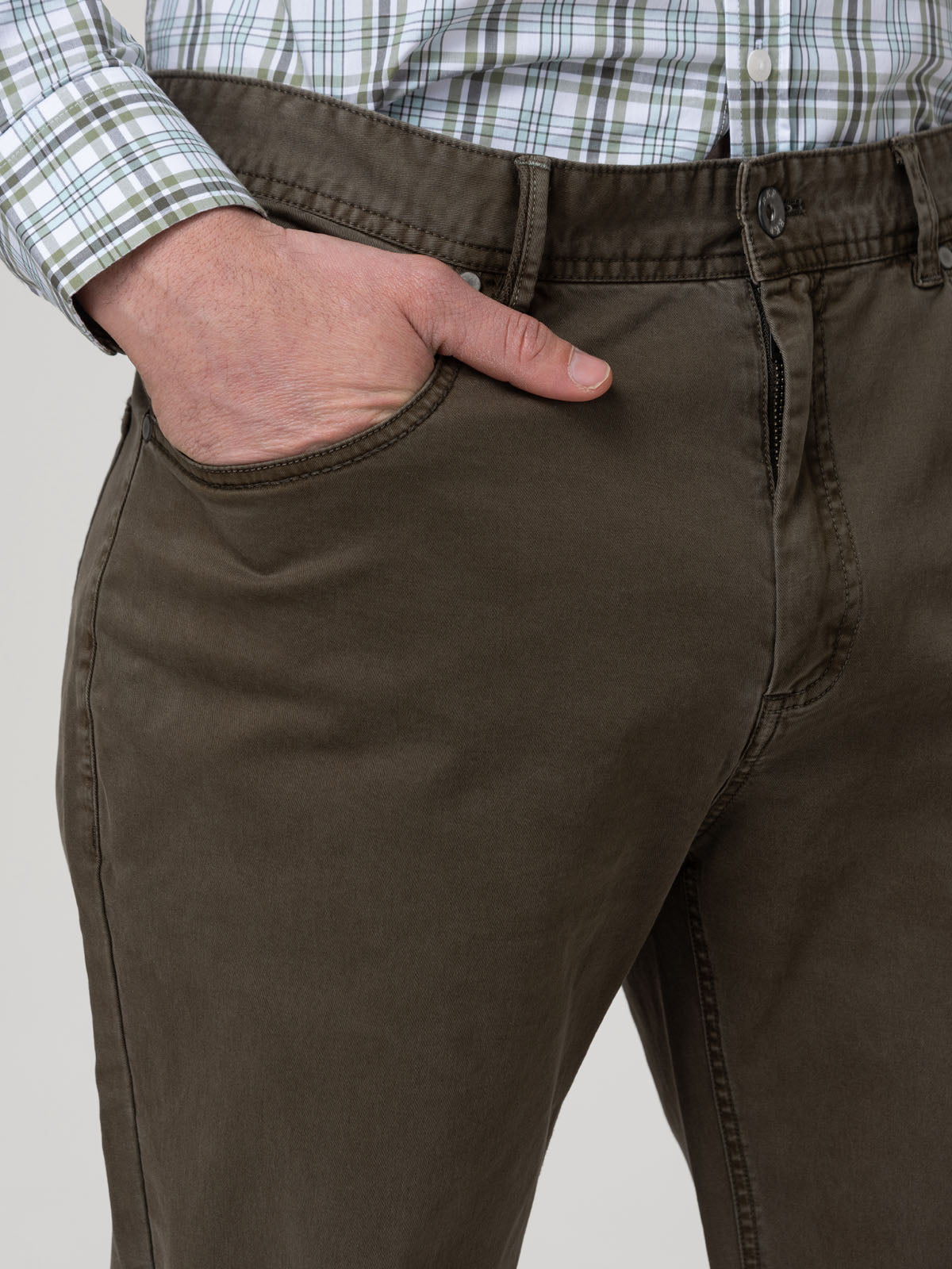 Pantalón Algodón Hombre Five Verde Rockford