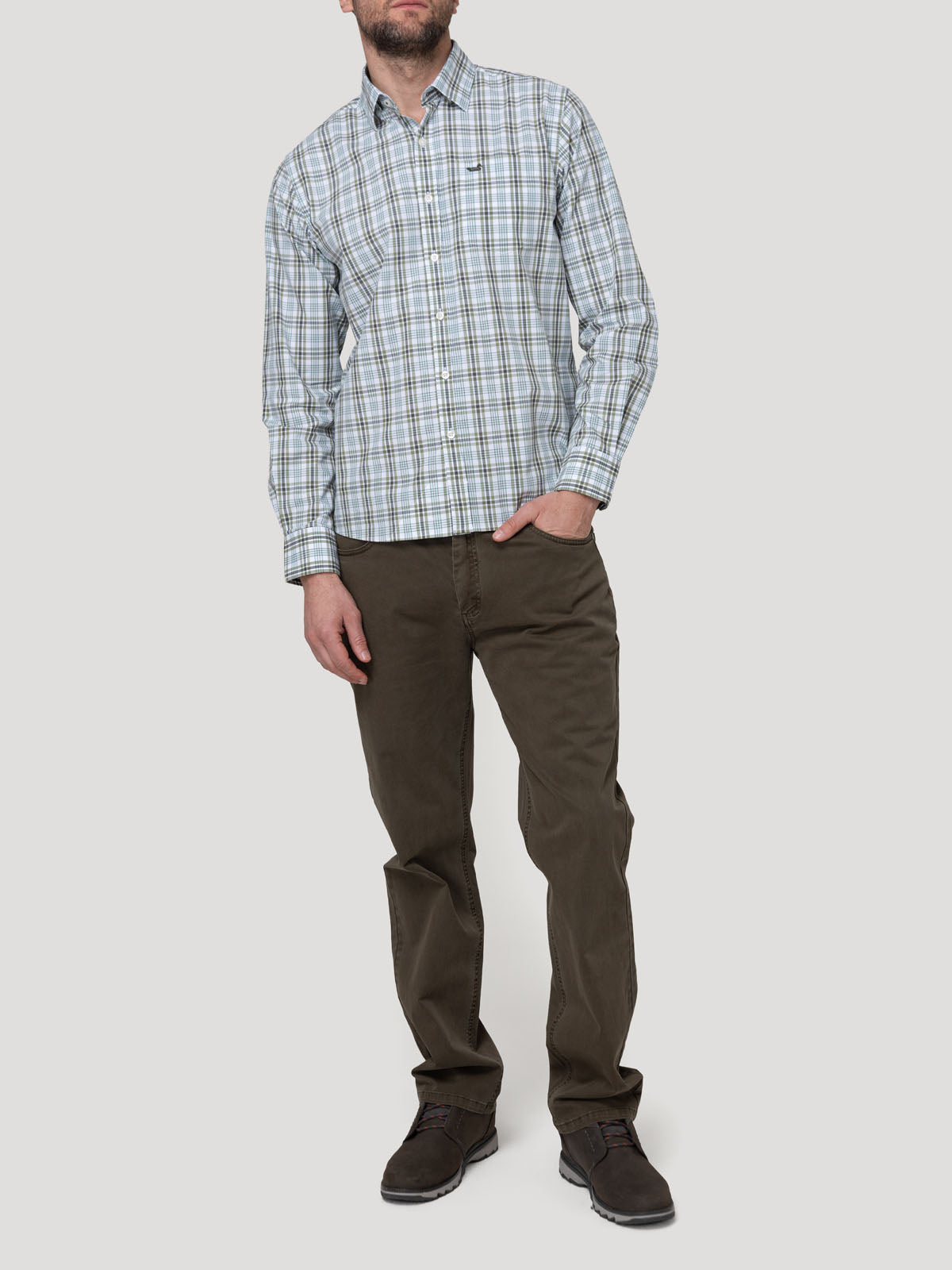 Pantalón Algodón Hombre Five Verde Rockford