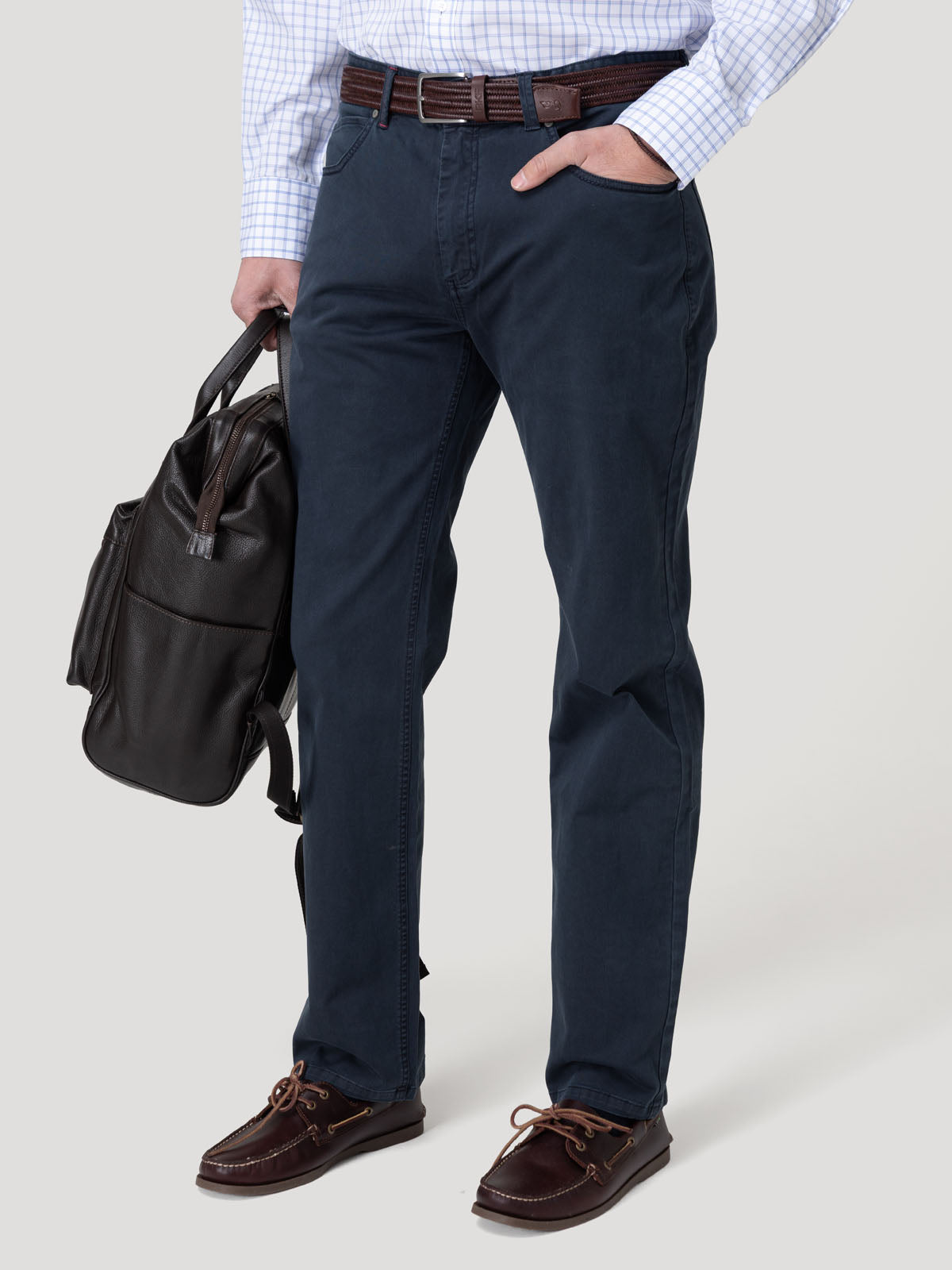 Pantalón Algodón Hombre Five Azul Rockford