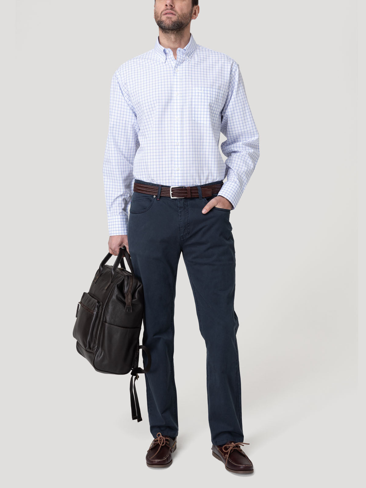 Pantalón Algodón Hombre Five Azul Rockford